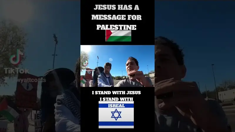 Original video cover: Jesus has a message for Palestine.